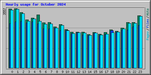 Hourly usage for October 2024
